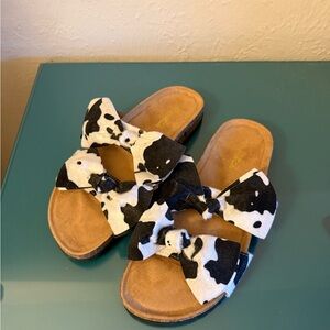 Stylish Cow Print Women's Sandals